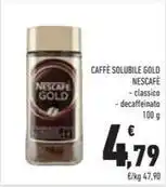 Conad CAFFÈ SOLUBILE GOLD NESCAFÈ offerta