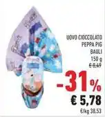 Conad UOVO CIOCCOLATO PEPPA PIG BAULI offerta