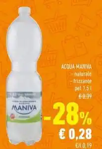 Conad ACQUA MANIVA frizzante pet 1,5 L offerta