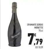 Conad SPUMANTE SERGIO MIONETTO 75 cl offerta