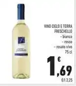 Conad VINO CIELO E TERRA FRESCHELLO 75 cl offerta