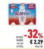 Conad ACTIMEL DANONE vari tipi 6x100 g offerta