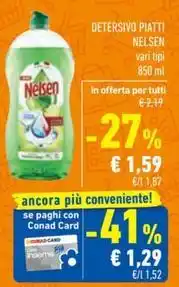 Conad DETERSIVO PIATTI NELSEN offerta