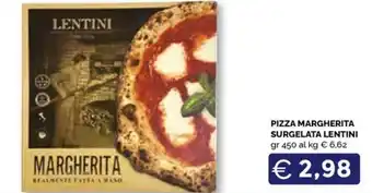 PIZZA MARGHERITA SURGELATA LENTINI gr 450
