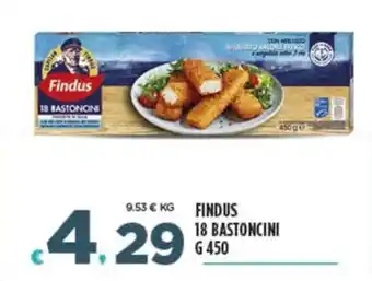 Deco Superfreddo FINDUS 18 BASTONCINI G 450 offerta