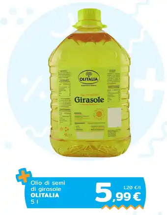 C+C Italmarket Olio di semi di girasole OLITALIA 5 l offerta