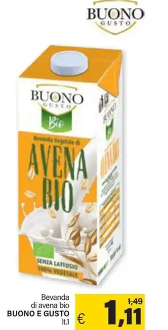 Bevanda di avena bio BUONO E GUSTO lt. 1