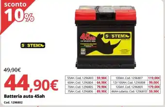 Brico Io Batteria auto 45ah offerta