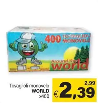 Ard Discount Tovaglioli monovelo WORLD x400 offerta