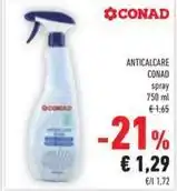 Conad ANTICALCARE CONAD spray offerta