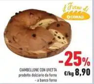 Conad CIAMBELLONE CON UVETTA offerta