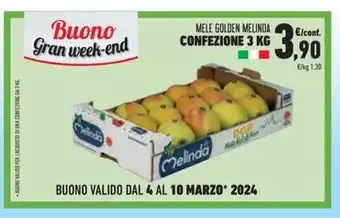 Conad MELE GOLDEN MELINDA CONFEZIONE 3 KG offerta