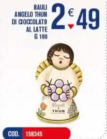 Adhoc BAULI ANGELO THUN DI CIOCCOLATO AL LATTE G 100 offerta
