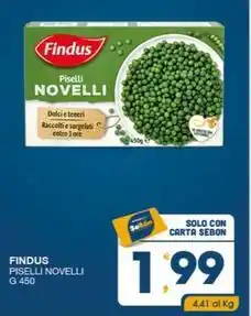 SeBón Supermercati FINDUS PISELLI NOVELLI G 450 offerta