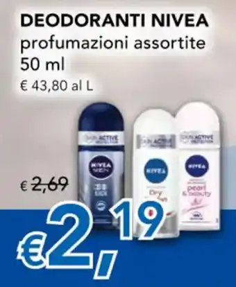 DEODORANTI NIVEA profumazioni assortite 50 ml