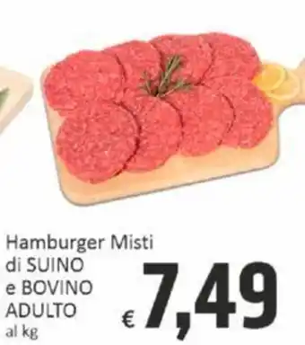 Paghi Poco Hamburger Misti di SUINO e BOVINO ADULTO al kg offerta