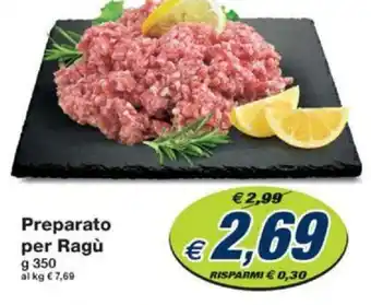 Prix Quality Preparato per Ragù g 350 offerta