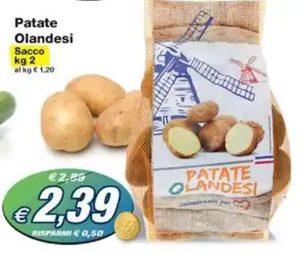 Prix Quality Patate Olandesi Sacco kg 2 offerta
