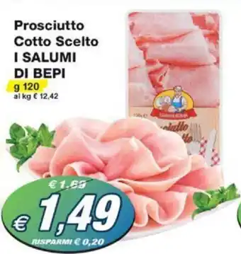 Prix Quality Prosciutto Cotto Scelto I SALUMI DI BEPI g 120 offerta