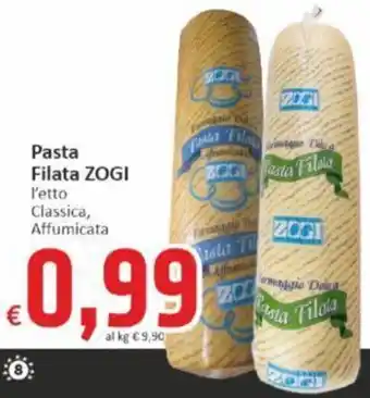Paghi Poco Pasta Filata ZOGI l'etto Classica, Affumicata offerta