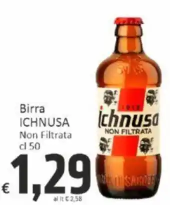 Paghi Poco Birra ICHNUSA Non Filtrata cl 50 offerta