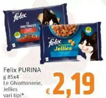 Paghi Poco Felix PURINA g 85x4 Le Ghiottonerie, Jellies vari tipi offerta