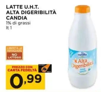 LATTE U.H.T. ALTA DIGERIBILITÀ CANDIA 1% di grassi lt 1