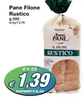 Prix Quality Pane Filone Rustico g 500 offerta