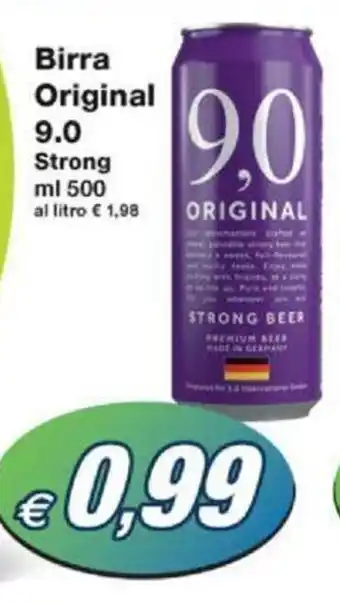 Prix Quality Birra Original 9.0 Strong ml 500 offerta