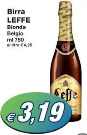 Prix Quality Birra LEFFE Bionda Belgio ml 750 offerta