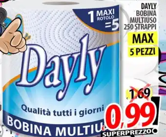 Il Genio Supermercato DAYLY BOBINA MULTIUSO 250 STRAPPI offerta
