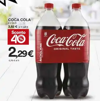 Coop COCA COLA 2 x 1,5 lt offerta