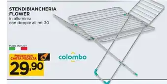 Alì Supermercati STENDIBIANCHERIA FLOWER con doppie ali mt 30 offerta
