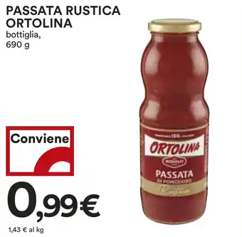 Coop PASSATA RUSTICA ORTOLINA bottiglia, 690 g offerta