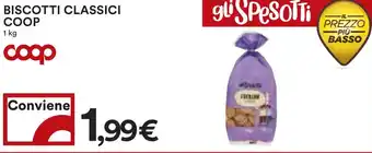 Coop BISCOTTI CLASSICI COOP 1 kg offerta