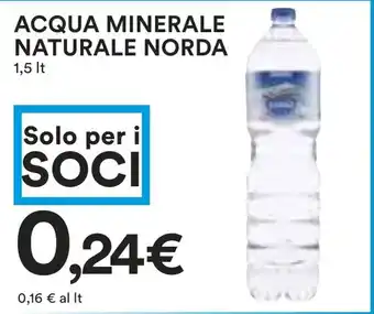 Coop ACQUA MINERALE NATURALE NORDA 1,5 lt offerta