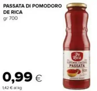 Oasi PASSATA DI POMODORO DE RICA GR 700 offerta