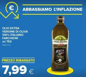 Oasi OLIO EXTRA VERGINE DI OLIVA 100% ITALIANO FARCHIONI ML 750 offerta