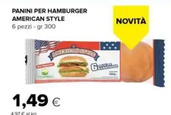Oasi PANINI PER HAMBURGER AMERICAN STYLE 6 pezzi - gr 300 offerta