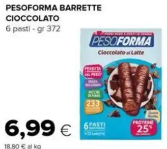 Oasi PESOFORMA BARRETTE CIOCCOLATO 6 pasti - gr 372 offerta