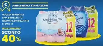 Oasi ACQUA MINERALE SAN BENEDETTO NATURALE/FRIZZANTE cl 50 x 12 offerta