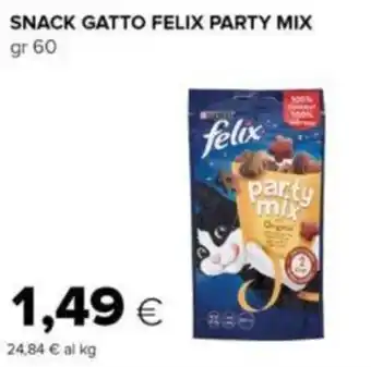 Oasi SNACK GATTO FELIX PARTY MIX gr 60 offerta