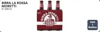 Coop BIRRA LA ROSSA MORETTI 3 x 330 ml offerta