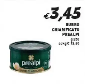 Coal BURRO CHIARIFICATO PREALPI g 250 offerta