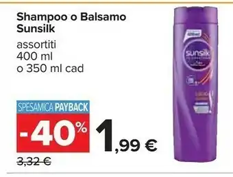 Carrefour Sunsilk Shampoo offerta