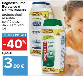 Carrefour Borotalco Bagnoschiuma offerta