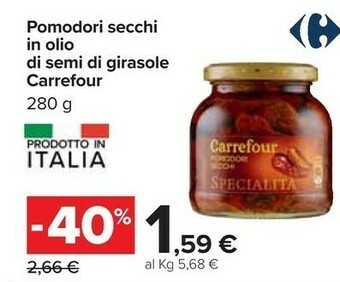 Carrefour Carrefour Pomodori Secchi In Olio Di Semi Di Girasole offerta