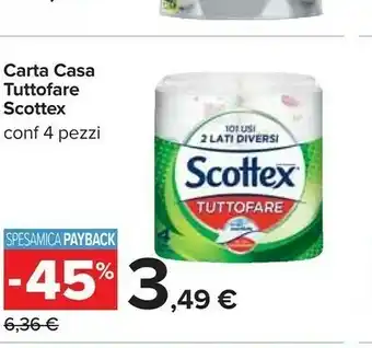 Carrefour Scottex Rotoli di carta offerta