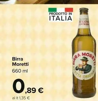 Carrefour Moretti Birra offerta