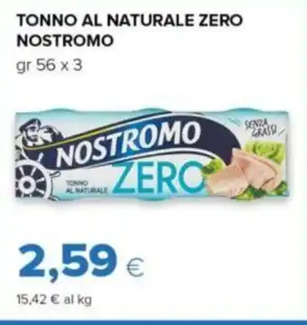 Oasi TONNO AL NATURALE ZERO NOSTROMO gr 56 x 3 offerta